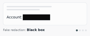 Animation: a black box, white-out, see-through marker and a box over a scan are each selected, revealing the hidden number underneath